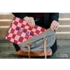 Furture - Geblokt - Rood laptophoes neopreen klein -tas