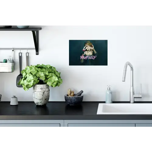 Vrouw - Roos - Quote Muursticker klein -keuken