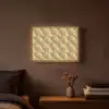 Patroon - Waaier -  Goud Light Box met batterij (Wandlamp) middel 907 -sfeer4