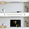 Make up - Kunst - Vrouw - Luxe - Goud keuken achterwand spatscherm klein -voor_na_NL