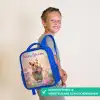 Hamster - Bloem - Natuur - Dier Kinderrugzak - Blauw middel -sfeer3_NL