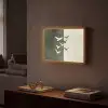 Japandi - Vogel - Groen Light Box met batterij (Wandlamp) middel -sfeer1