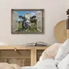 Doorkijk - Koe - Weiland - Dieren - Natuur PET vilt klein -sfeer3