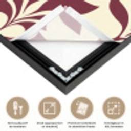 Abstract - Bladeren - Burgundy Textielframe zwart klein 947 -USP_feed_closeupNL