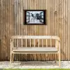 Paarden - Winter - Dieren - Natuur - Doorkijk Tuinposter op houten frame 2 cm dik klein -sfeer4