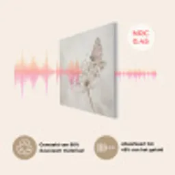 Vlinder - Bloem -Natuur - Beige PET vilt klein -USP_NL