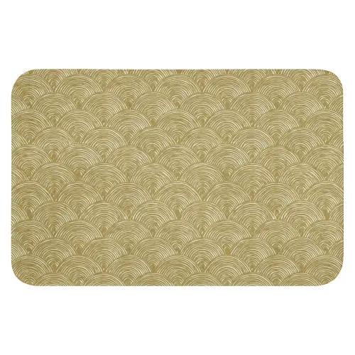 Waaier - Geometrisch - Groen Badmat klein 997 -3d