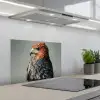 Vogel - Realistisch - Veren - Bruin keuken achterwand spatscherm klein -3d_schuin