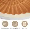 Schelp - Oranje - Ribbels Akoestische PET Vilt - Rond klein -closeup_NL