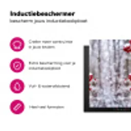 Bessen - Takken - Sneeuw - Winter - Kleurrijk Inductie beschermer vinyl 3mm klein -wsfeer2_website