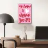 Valentijn - Hart - Liefde - Roze aluminium wit klein -sfeer5