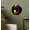 Puck - Hond - Verf - Kleuren Wandcirkel kunststof plaat 5mm dik klein -sfeer3