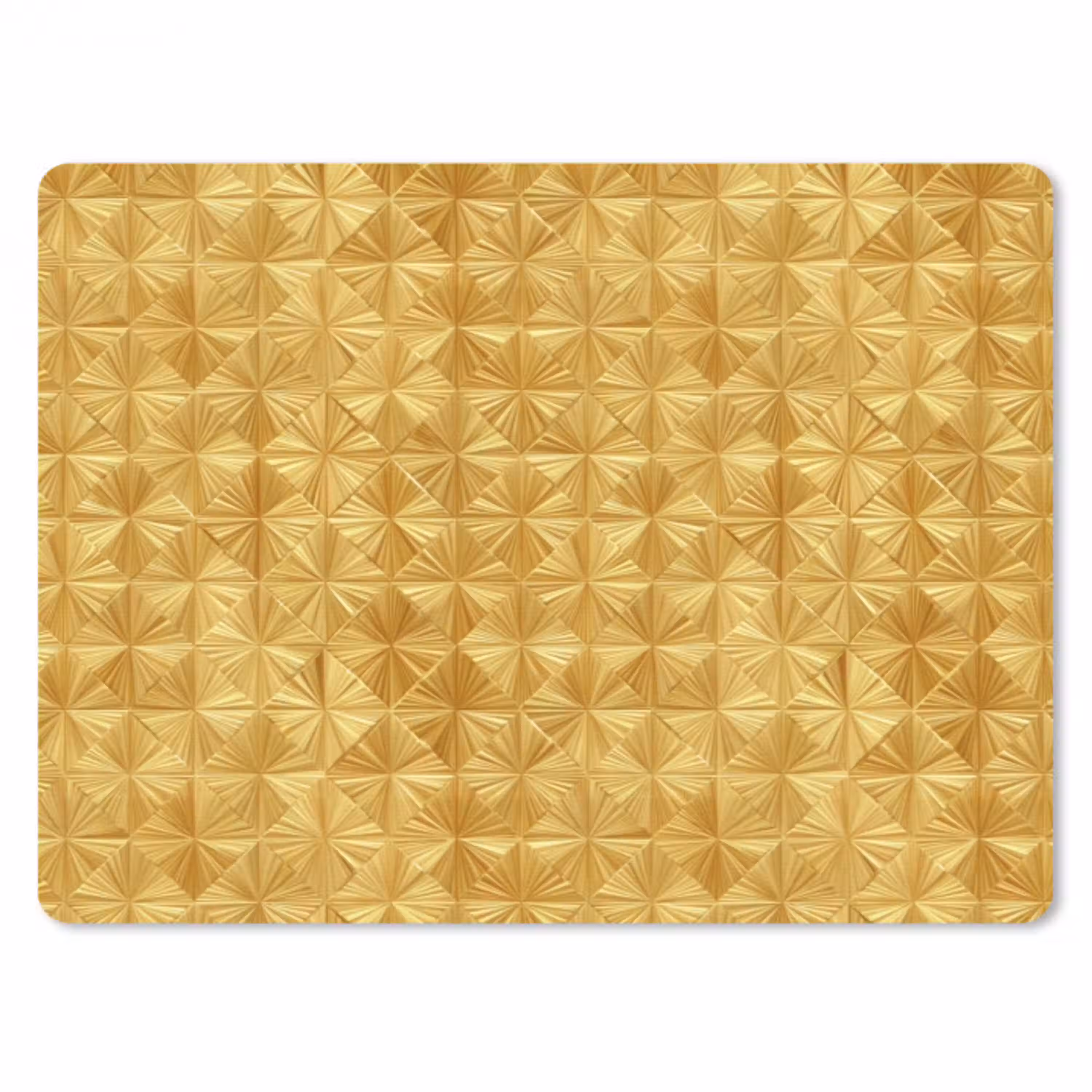 Tegels - Geometrisch - Reliëf - Goud muismat rubber klein 262 -3d
