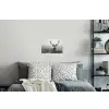 Hert - Mistig - Zwart - Wit Muursticker klein -slaapkamer