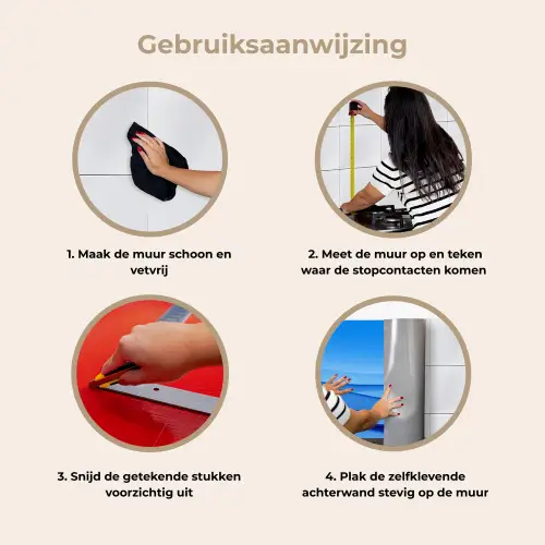 Golven - Helder - Blauw keuken achterwand 2 middel -gebruiksaanwijzing_NL