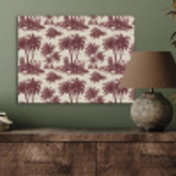 Tropisch - Geometrisch - Bordeauxrood PET vilt klein 837 -sfeer2