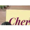 Cherish every moment - Cocktailglas - Geel muismat rubber klein -closeup