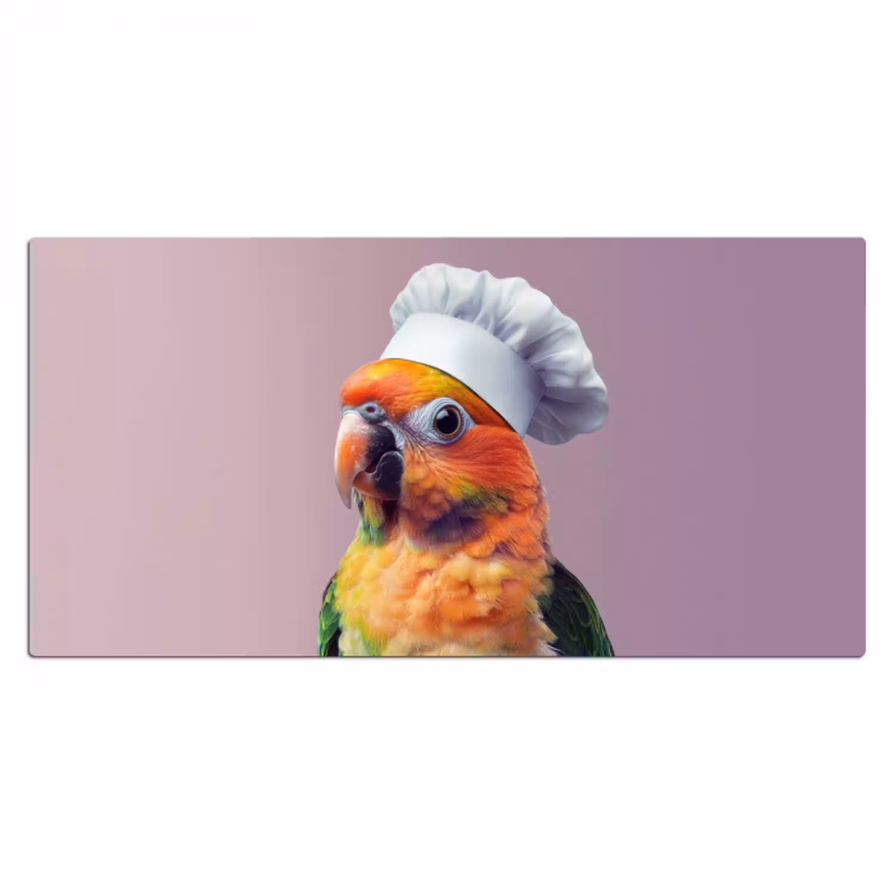 Papegaai - Koksmuts - Nieuwsgierig - Vogel Muismat XXL klein -3d_leeg