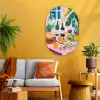 Tafel - Wijn - Fruit Wandcirkel Ovaal Glas middel -sfeer4