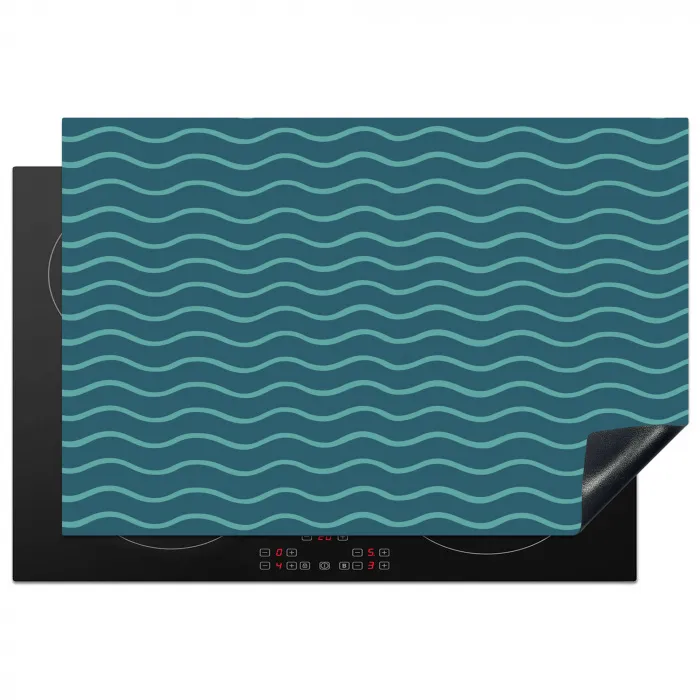 Zee - Dieren - Donkerblauw - Golf Inductie beschermer vinyl 3mm klein 276 -3d
