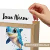 Dolfijn - Blauw - Water - Druppels Light Box met kabel (Kinderlampje) klein -USP_websiteprintNL