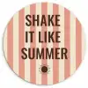 Zomer - Quote - Strepen Wandcirkel plexiglas klein -3d