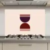 Zandloper - Symmetrisch - Rood - Paars keuken achterwand spatscherm klein -3d_website