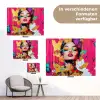 Vrouw - Abstract - Kleurrijk tuinposter los doek klein -Xsfeer9_DE