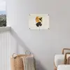 Zwarte kolibrie - Bloem - Gouden cirkel tuinposter los doek klein -sfeer8
