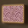 Zebra - Motief - Bordeaux - Rood Light Box met batterij (Wandlamp) middel 907 -z3d_website