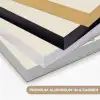 Abstract - Overlappende gezichten - Paars - Donkergroen Textielframe zwart klein -USP_kleurenDE