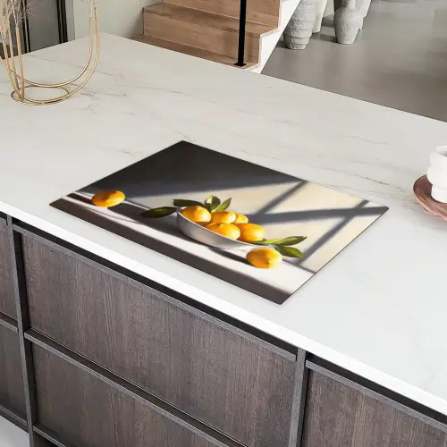 Citroenen - Stilleven - Geel Inductie beschermer vinyl 3mm klein -sfeer8