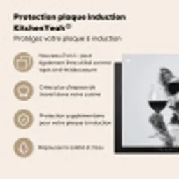 Hondje - Wijnglas - Zonnebril - Enthousiast Inductie beschermer vinyl 3mm middel -zzzzzzusp-haakje_FR