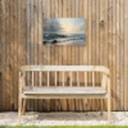 Strand - Zee - Zonsondergang Tuinposter op houten frame 2 cm dik klein -sfeer4