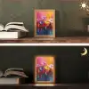 Fantasiebloemen - Verf - Speels Light Box met kabel (Tafellamp) klein -sfeer3