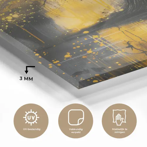 Boom - Verflook - Hert - Natuur - Goud plexiglas 5mm klein -sfeer2