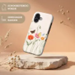 Vlinders - Klaprozen - Illustratie - Kleurrijk Toughcase MagSafe Apple iPhone 17 klein -USP_RandenV_NL