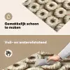 Donuts - Chocolade - Wit - Beige Inductie beschemer met haakjes klein -ky-schoon-nl