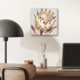 Protea - Bloem - Botanisch - Beige aluminium wit klein -sfeer5