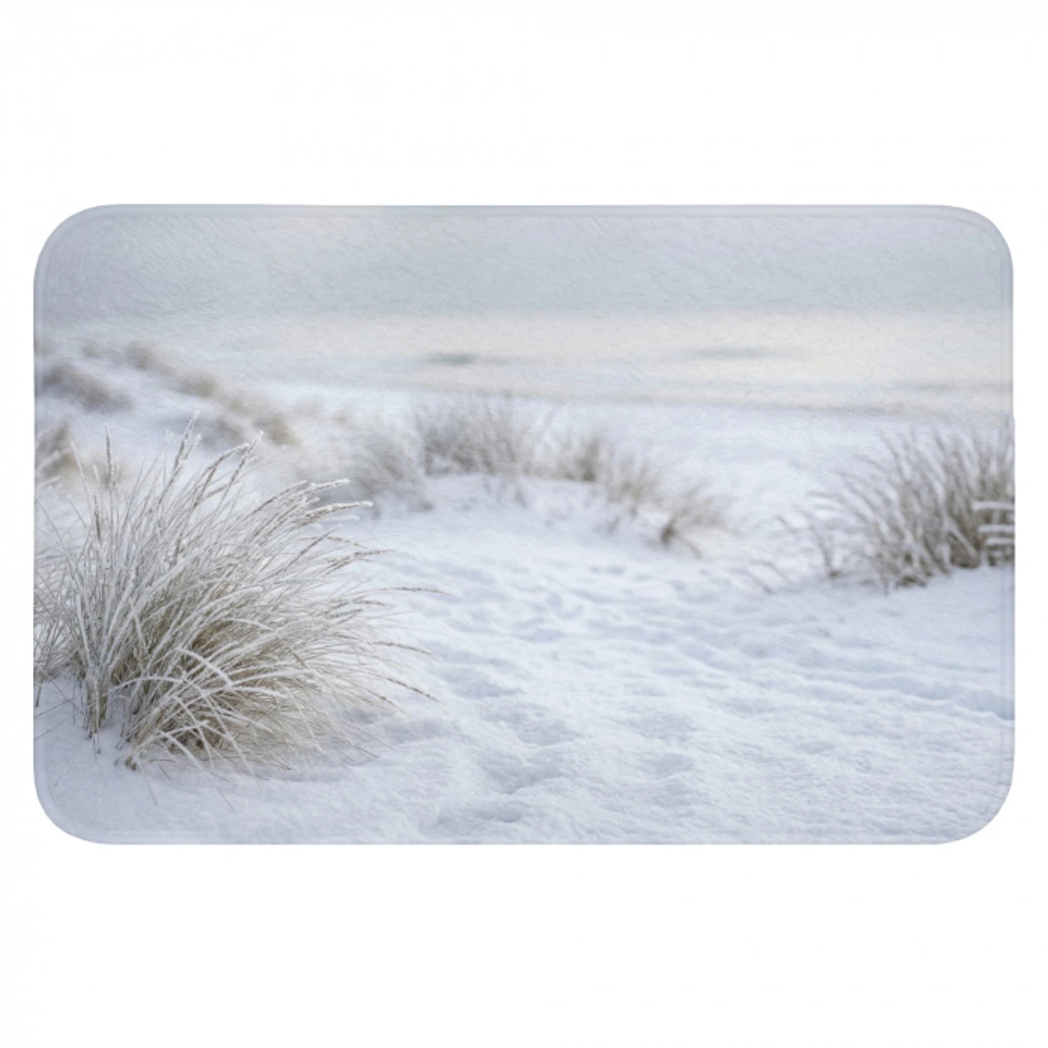 Duinen - Sneeuw - Strand - Winter - Serene Badmat klein -3d