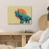 Triceratops - Cirkel - Oranje - Hoorns PET vilt klein -sfeer3