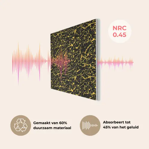 Spat - Waterverf - Geel - Zwart PET vilt klein 837 -USP_NL