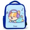 Kawai - Hond - Muziek Kinderrugzak - Blauw middel -3d