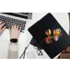 Bloem - Orchidee - Oranje laptophoes neopreen klein -bureau