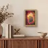Colosseum - Rome - Roze Bloemen Light Box met kabel (Tafellamp) klein -sfeer2