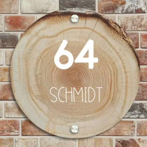 Baumscheibe - Modern Naambord Rond klein -sfeer2