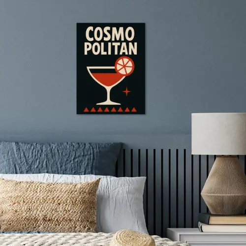 Cocktail - Zwart - Illustratie poster papier klein -sfeer2