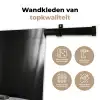 Paard - Bord - Pasta - Tafelkleed - Zwart Wit - Dieren Wandkleed katoen klein -sfeer2