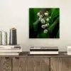 Bloemen - Wit - Bladeren - Lelietjes aluminium wit klein -sfeer1
