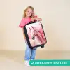 Pastel roze paard Kinderkoffer - Zwart klein -sfeer2_UK